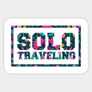 solo traveling , sailing and canoeing , retro hippie van beach surfer longboard aloha Sticker